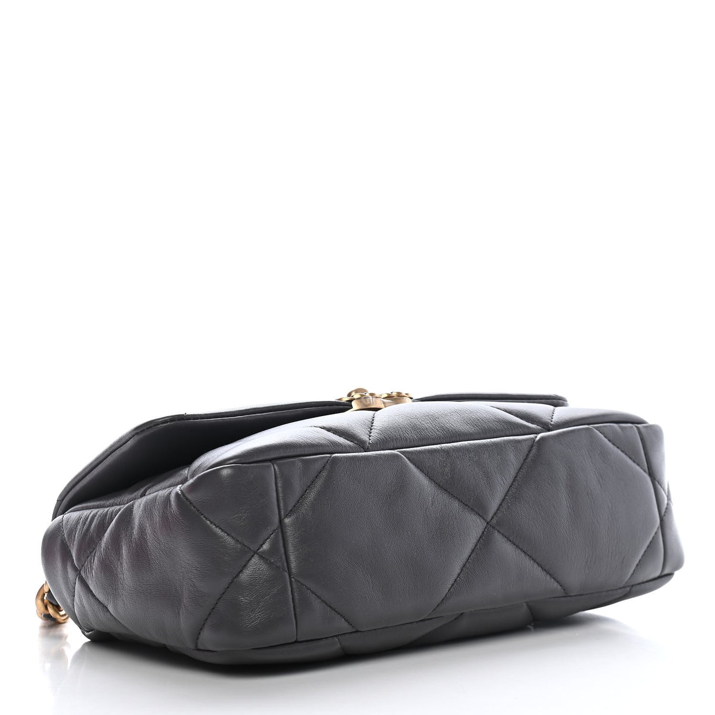 Lambskin Quilted Medium Chanel 19 Flap Dark Grey