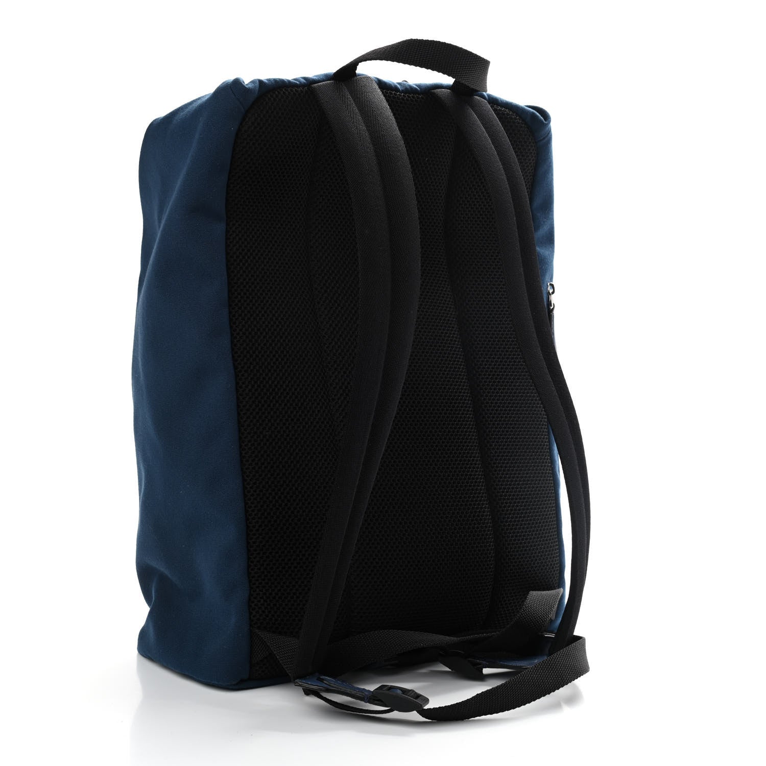 Fendi Nylon Stamp Patch Cross Strap Backpack Blue Black 3 of 10