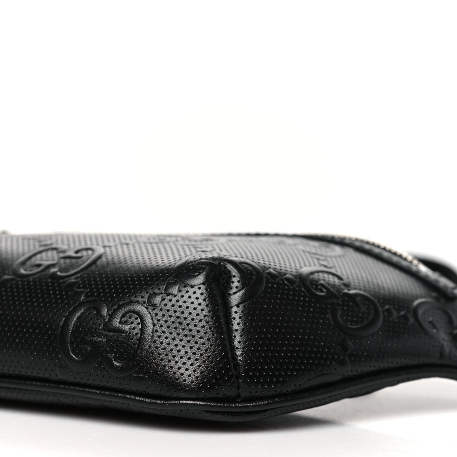 Gucci Calfskin GG Tennis Embossed Belt Bag Black 10 of 10