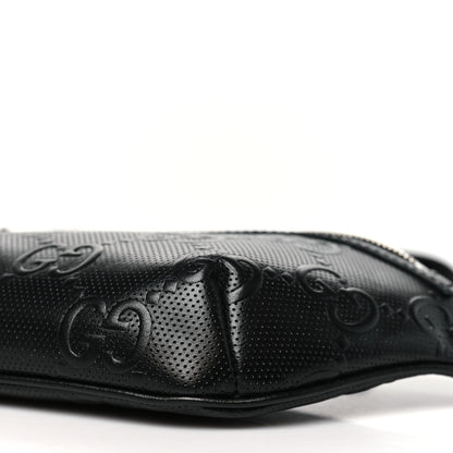 Gucci Calfskin GG Tennis Embossed Belt Bag Black 10 of 10