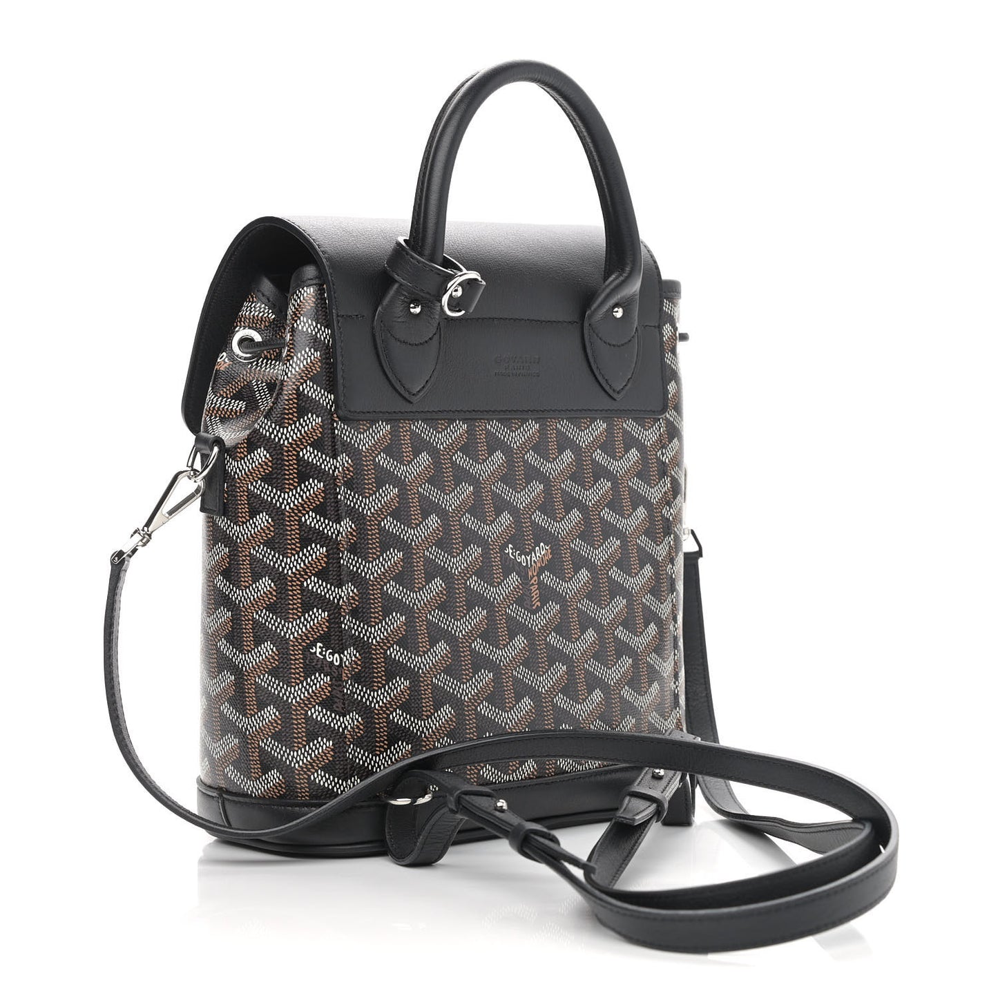 Goyardine Calfskin Mini Alpin Backpack Black