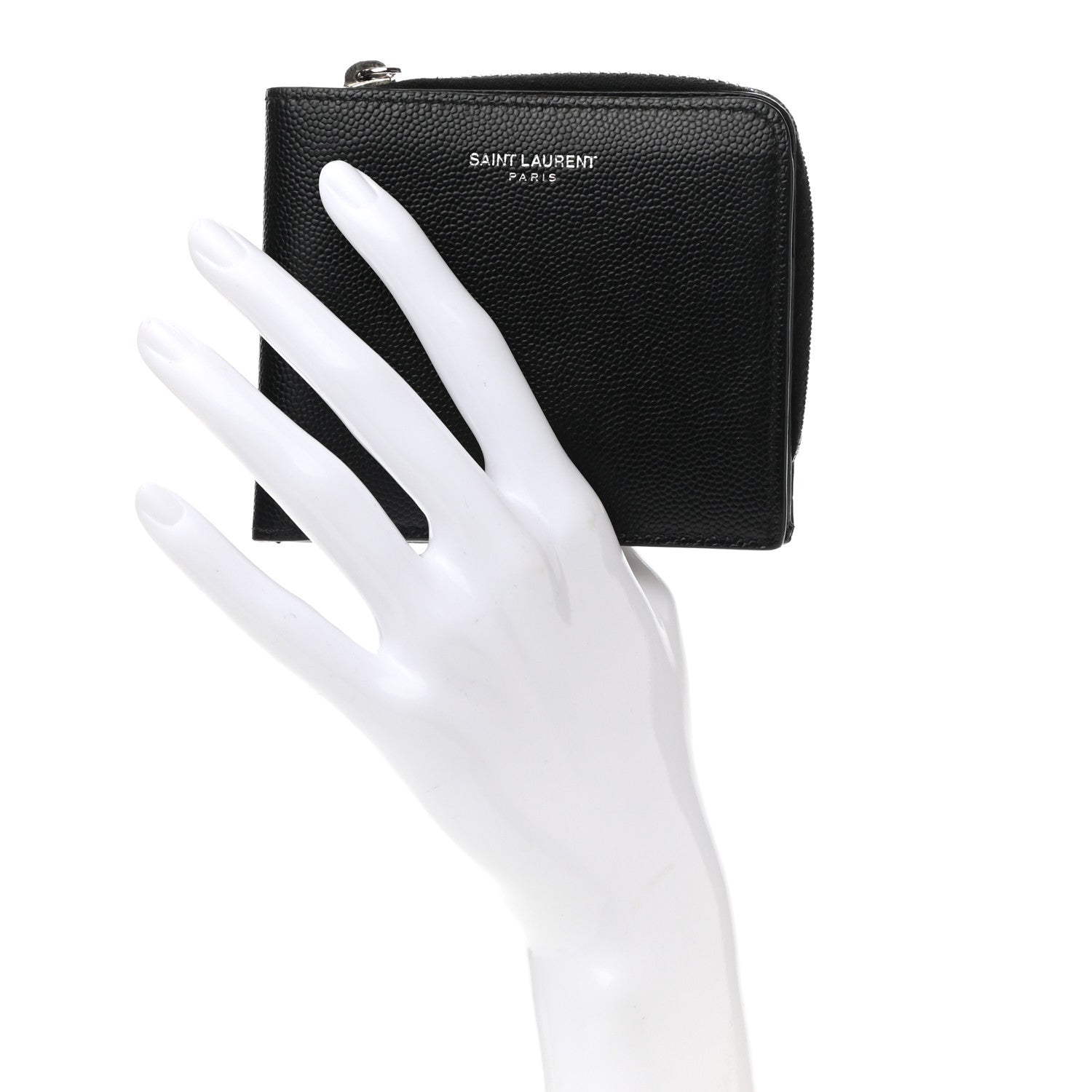 Saint Laurent Grain De Poudre Bi-Fold Wallet Black 2 of 7
