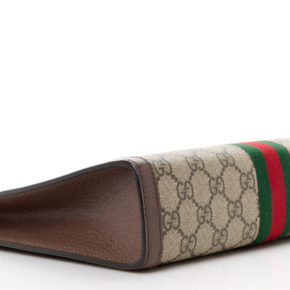 Gucci GG Supreme Monogram Web Ophidia Pouch Brown 9 of 10