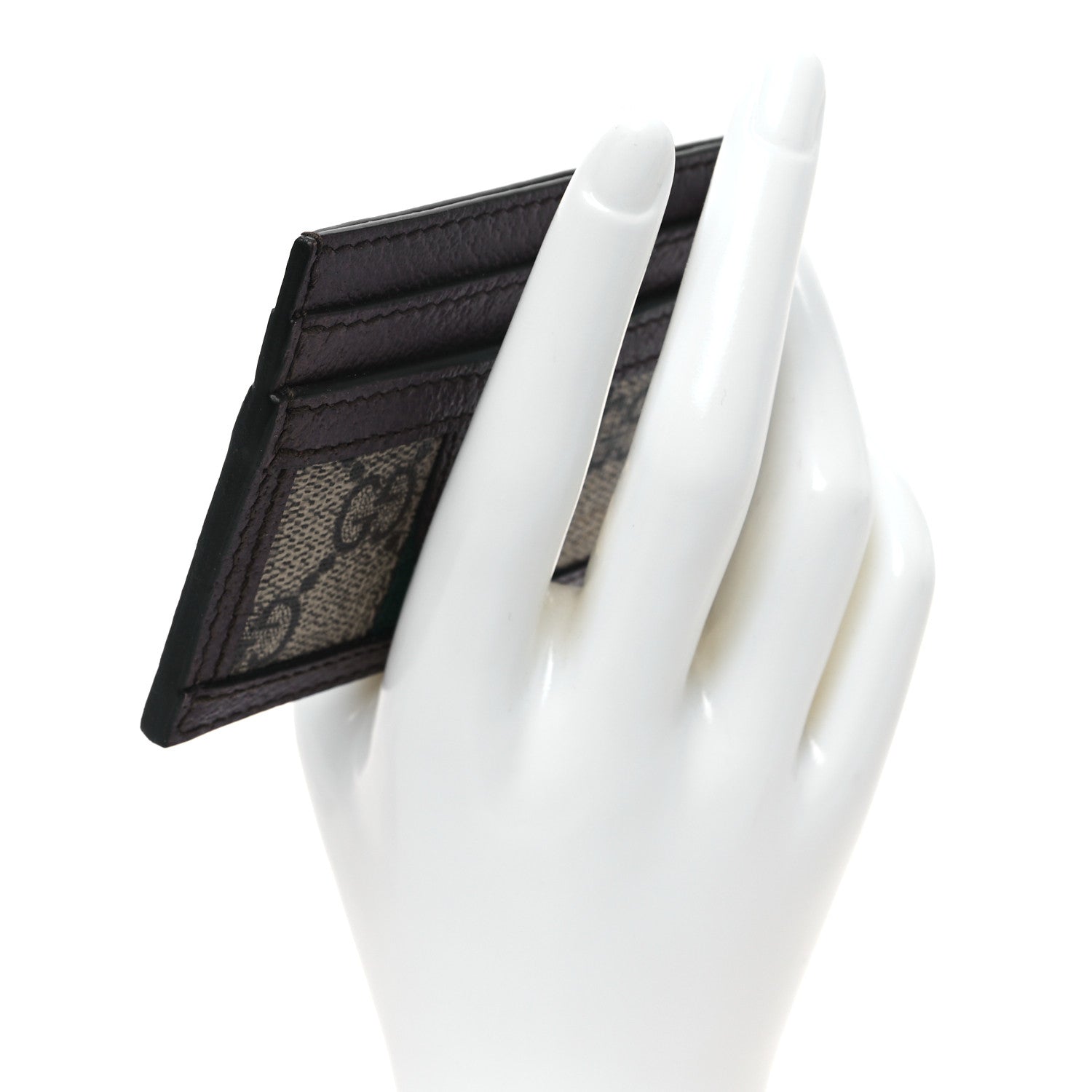Gucci GG Supreme Monogram Ophidia Card Holder Brown 2 of 7
