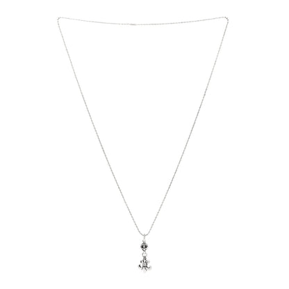 Chrome Hearts Sterling Silver Ball BS Fleur de Lis Pendant Necklace 3 of 5
