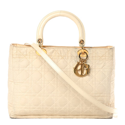 Christian Dior Nylon Cannage Large Lady Dior White 1 of 19