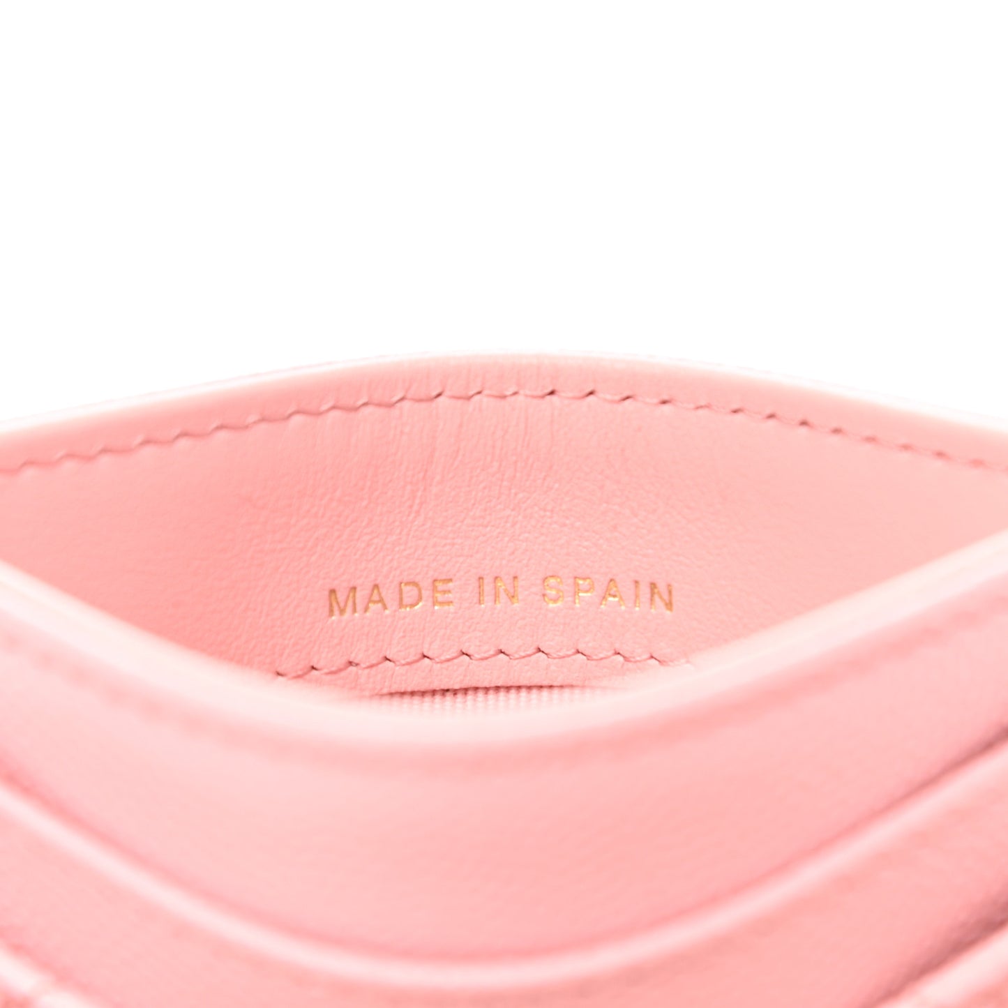 Caviar Quilted Card Holder Pink