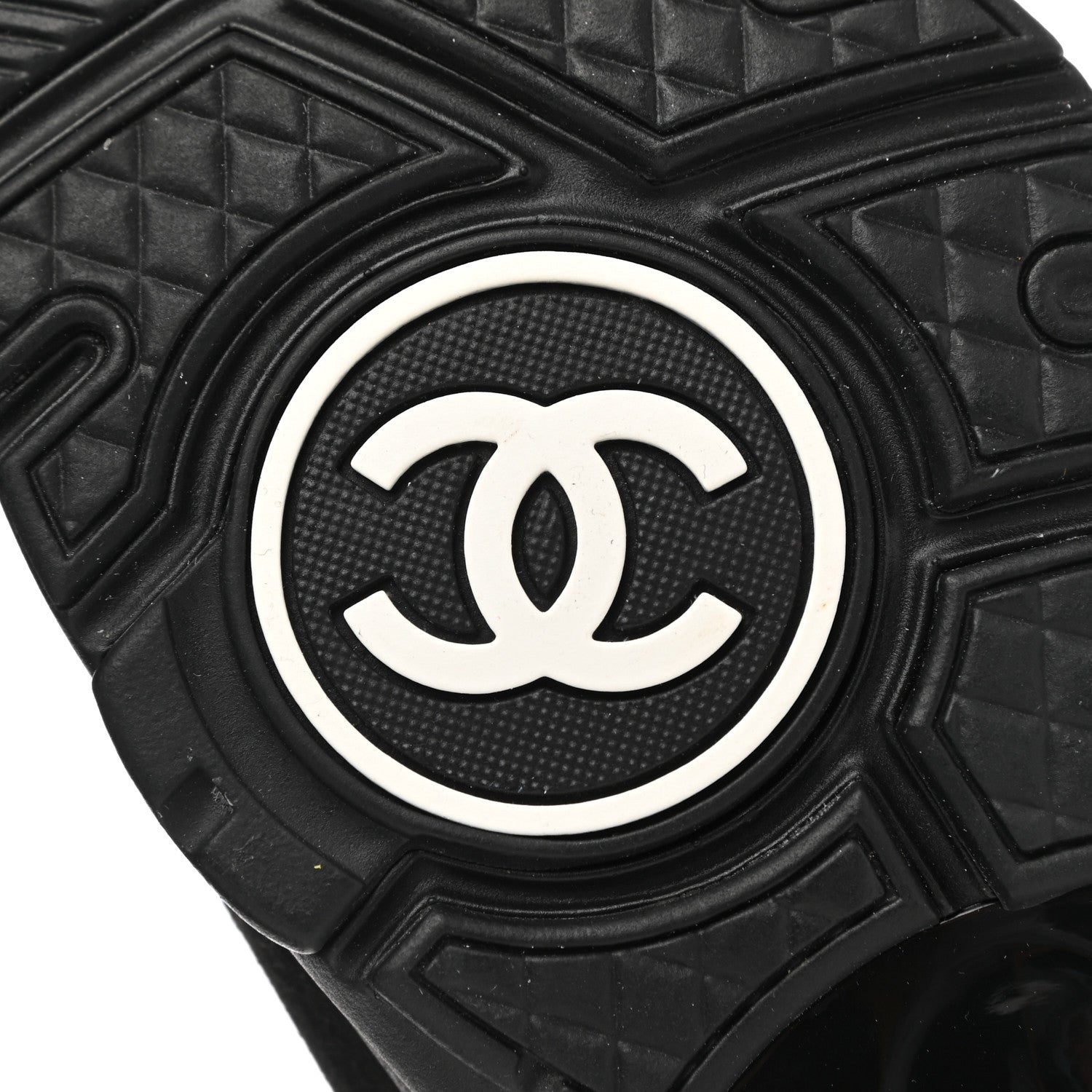 Chanel Nylon Calfskin Suede CC Sneakers 36 Black 6 of 8
