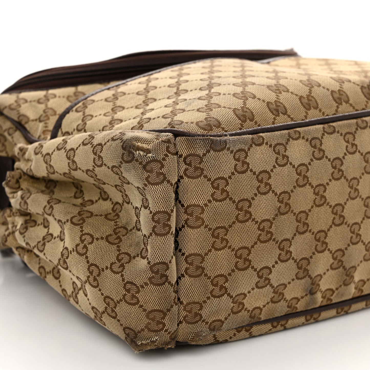 Monogram Natural Pigskin Large Diaper Bag Beige Ebony Cocoa Dark Chocolate