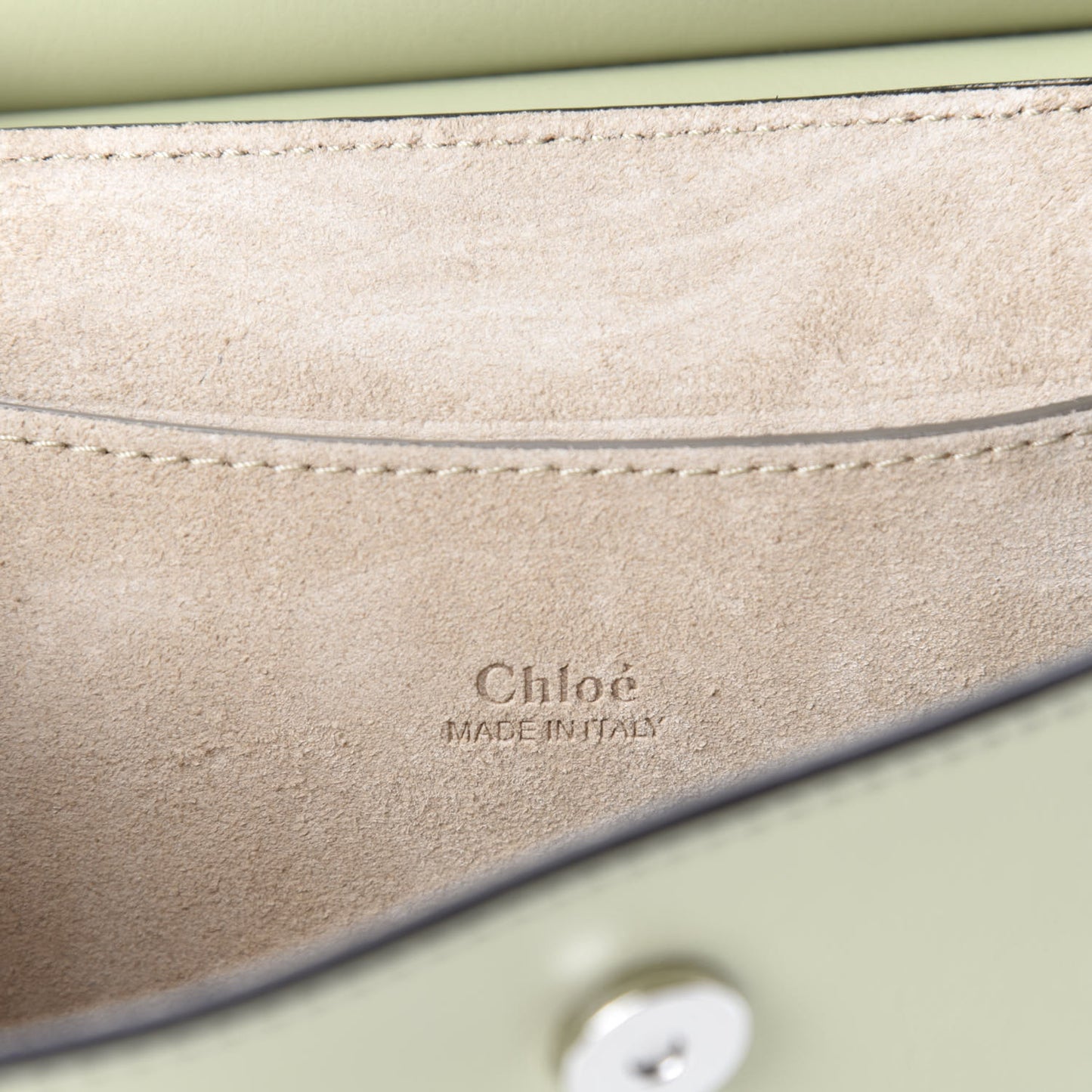 Calfskin Suede Medium Faye Shoulder Bag Eucalyptus