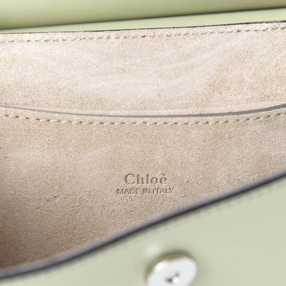 Chloe Calfskin Suede Medium Faye Shoulder Bag Eucalyptus 8 of 10