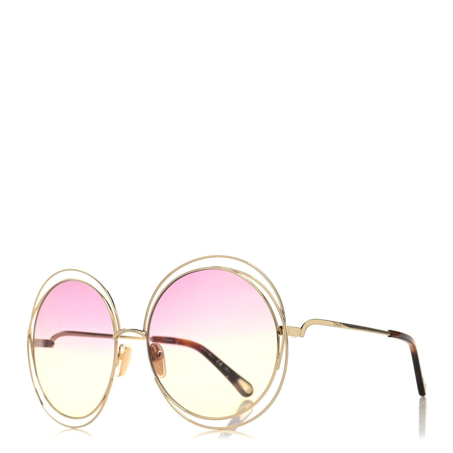 Chloe Oversize Round Carlina Oversized Round Sunglasses CE114S Silver 1 of 7