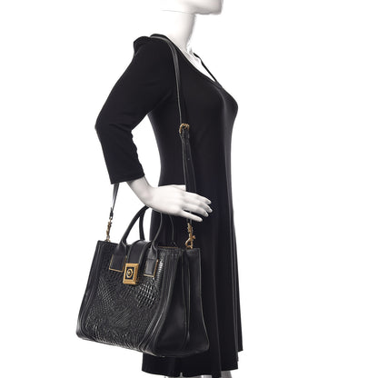 Versace Patent Micro Vanitas Icon Handbag Black 2 of 11