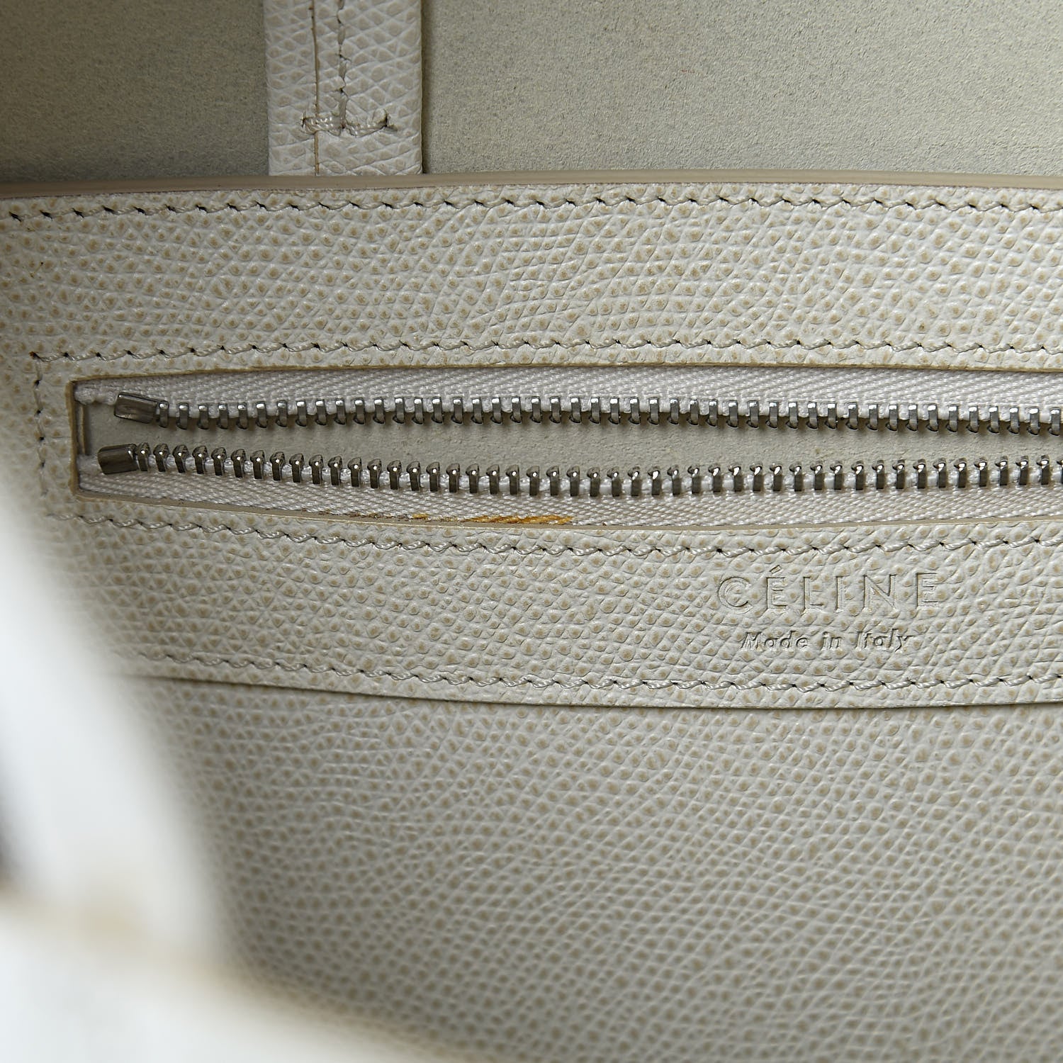 Celine Grained Calfskin Small Vertical Bi-Cabas Cream Black 7 of 16
