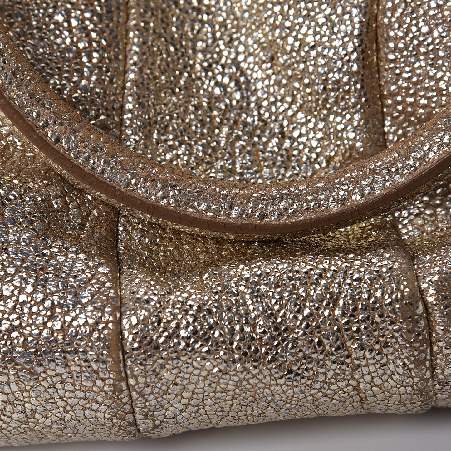 Volcano Crackled Calfskin Medium Easy Y Bag Gold