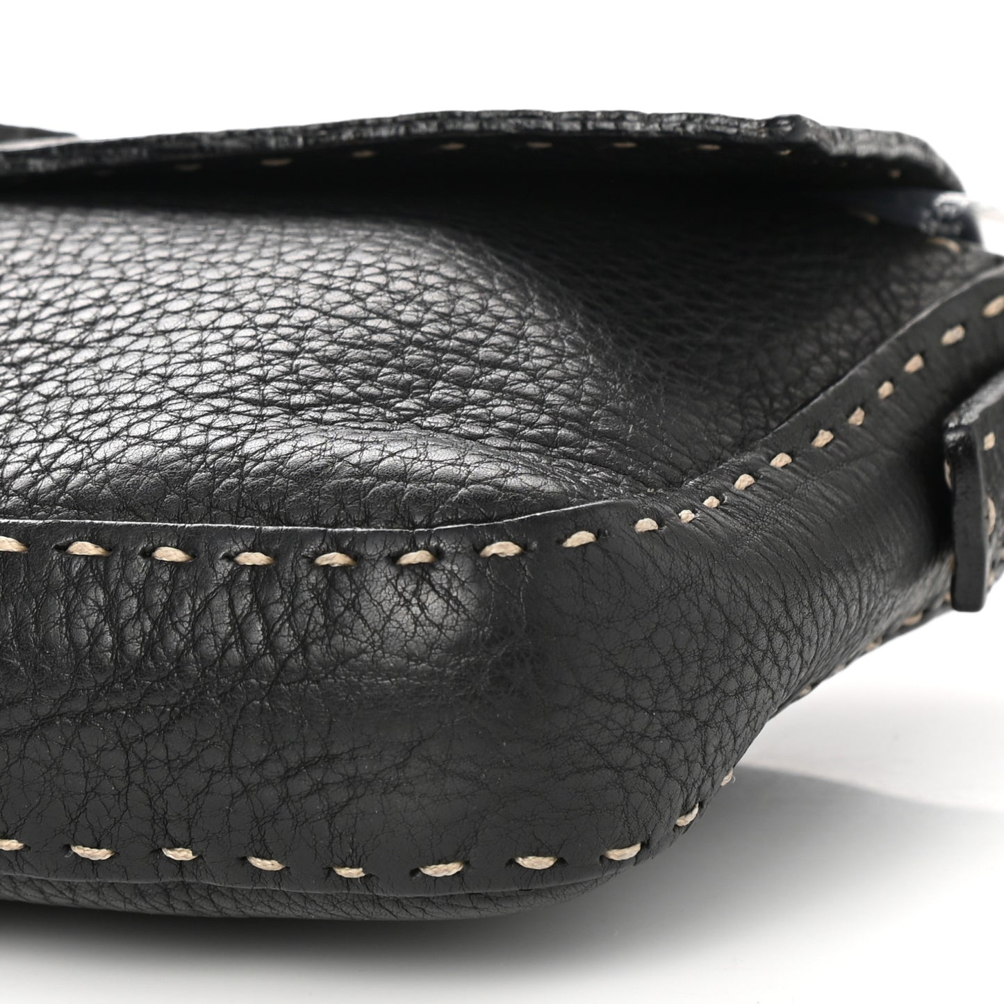 Calfskin Romano Selleria Baguette Black