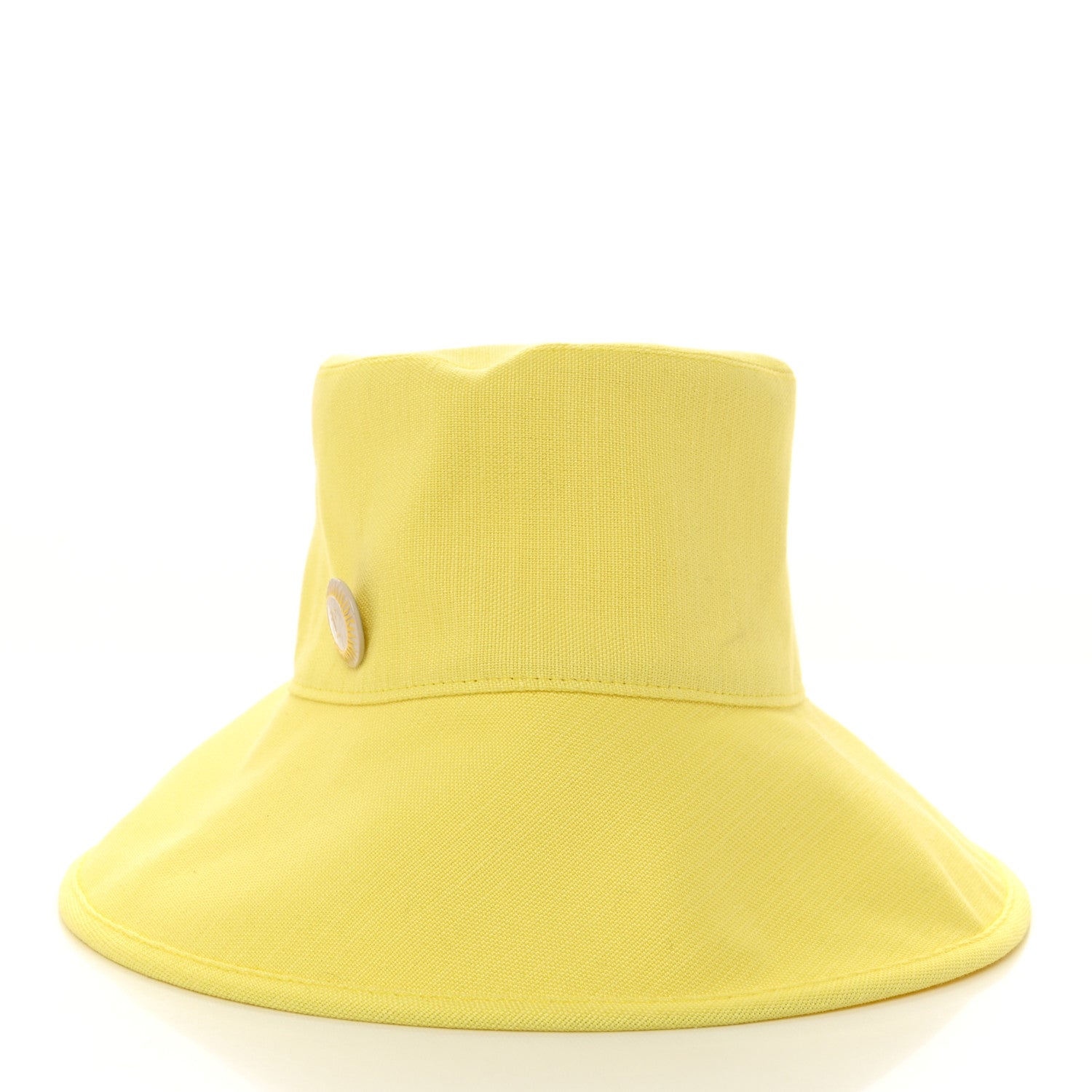 Hermes Toile De Chanvre Cotton Stretch Gaelle Hat Jaune Soleil 3 of 8
