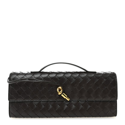 Bottega Veneta Nappa Intrecciato Long Andiamo Top Handle Clutch Fondant 1 of 9