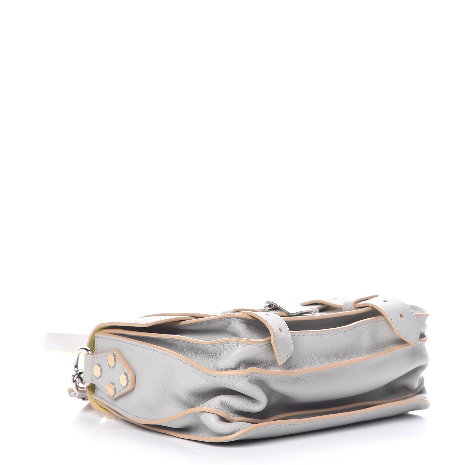 Proenza Schouler Lambskin PS1 Mini Pouch Messenger Gray Banana 4 of 8
