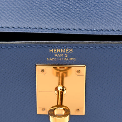 Hermes Epsom Kelly Sellier 28 Bleu Brighton 6 of 10