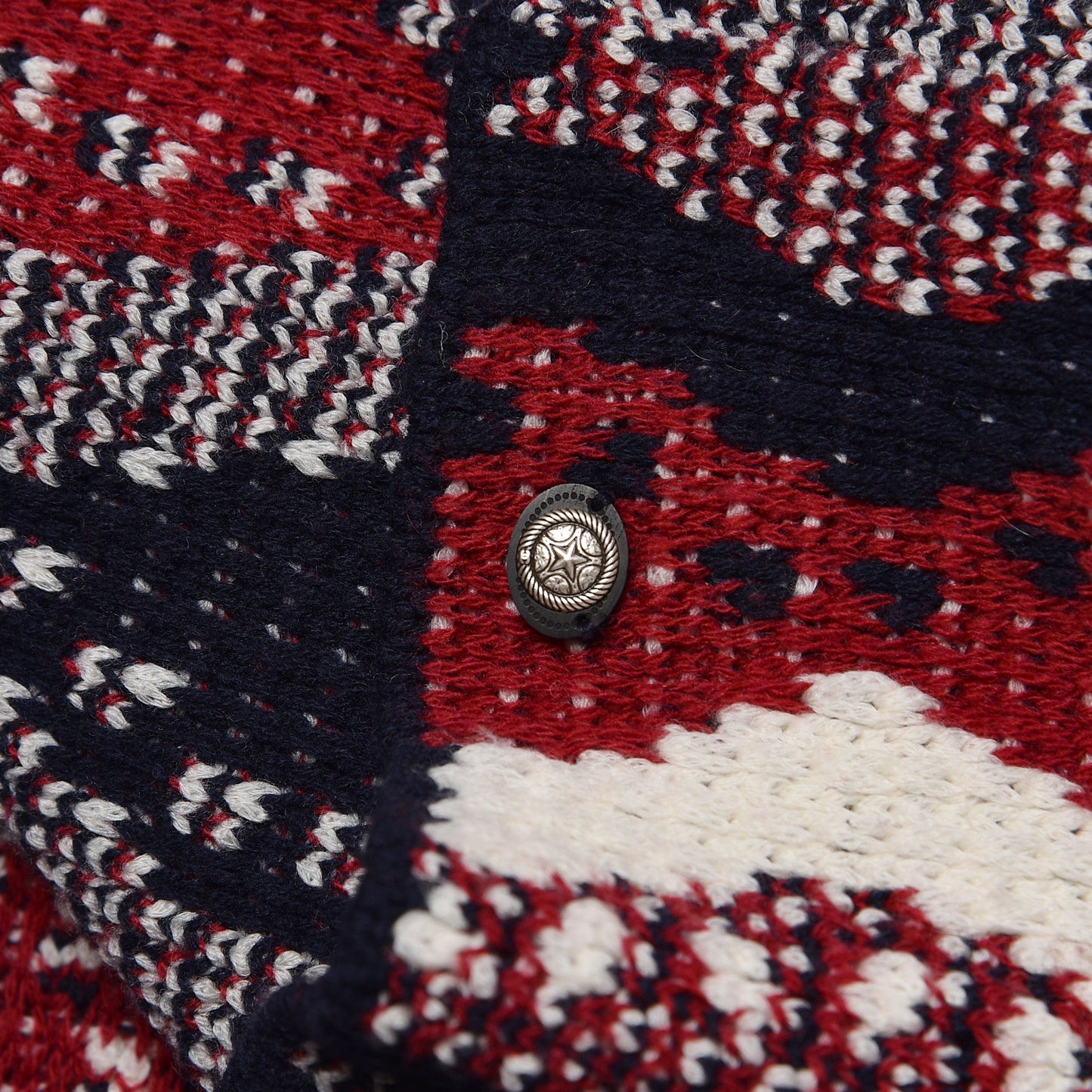 Wool Cashmere Paris-Dallas Striped Shawl Blue Red White