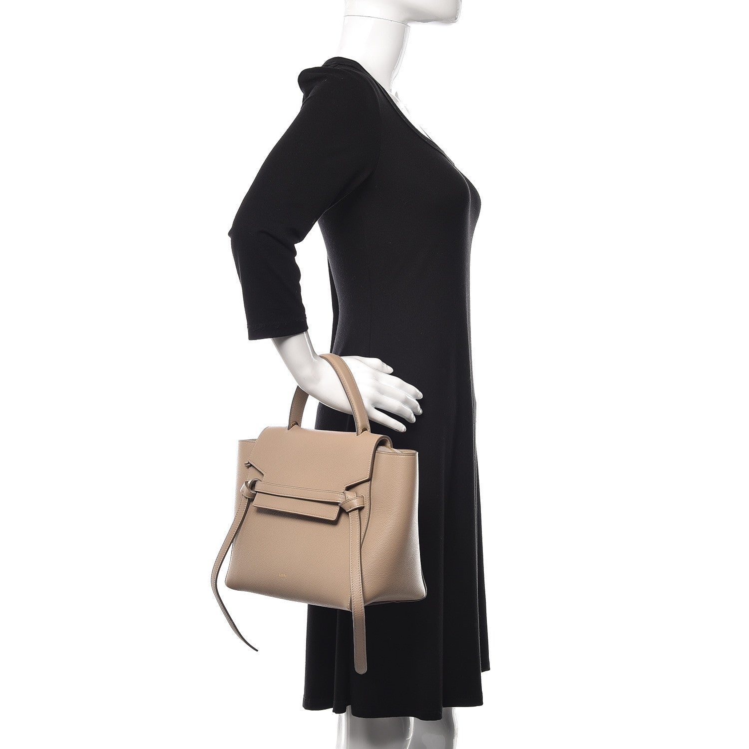 Celine Grained Calfskin Micro Belt Bag Light Taupe 2 of 12