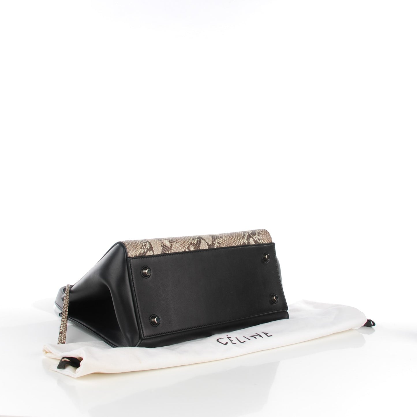 Python Medium Edge Shoulder Bag Natural