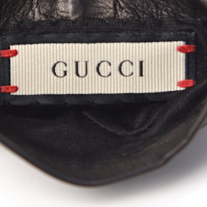Gucci Nappa GG Bow Gloves 8 Black Pink 3 of 4