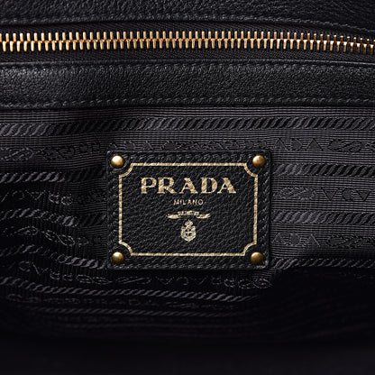 Prada Vitello Phenix Embossed Logo Tote Black 6 of 10