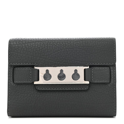 Delvaux Crispy Calfskin Tempête Compact Wallet Grey 1 of 6