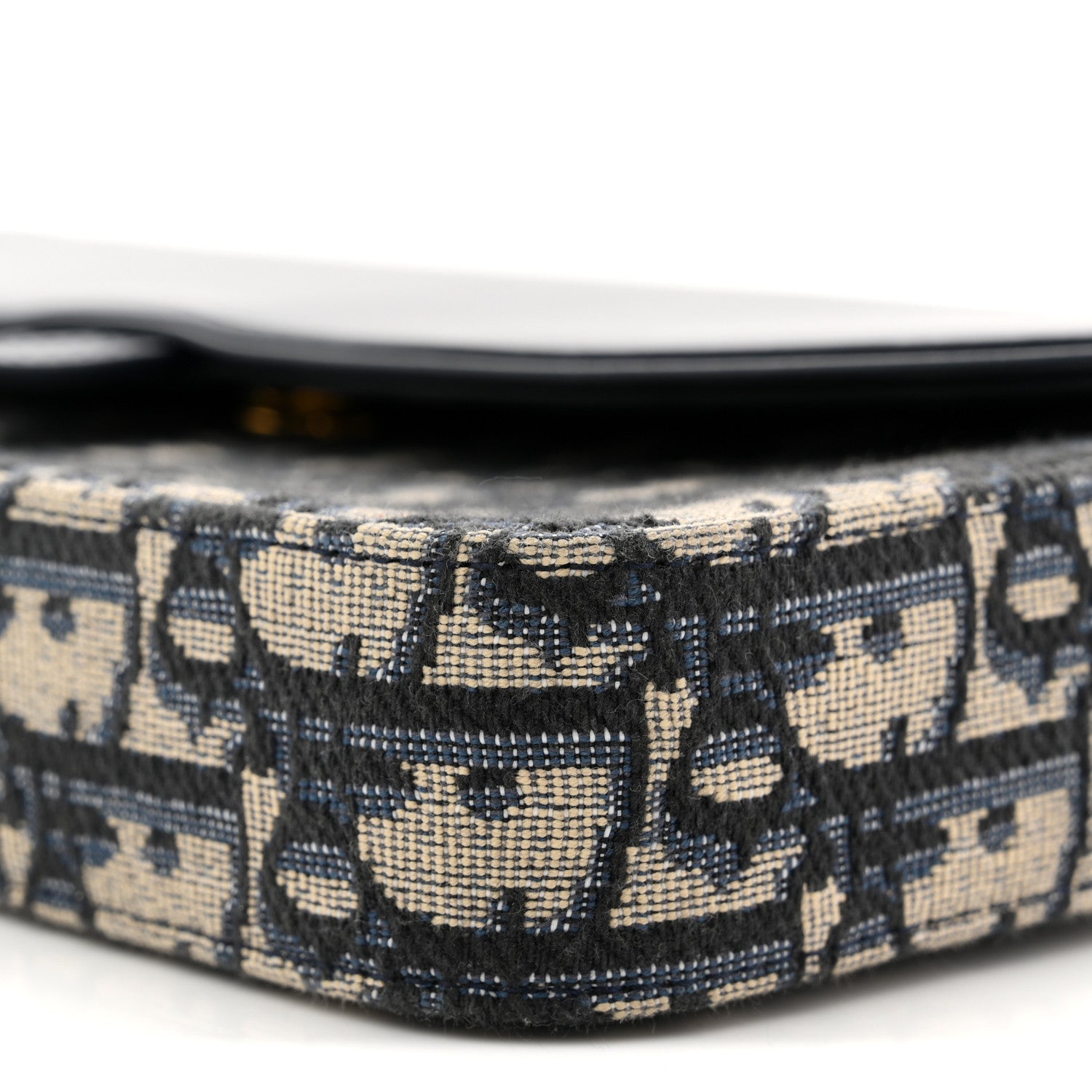 Christian Dior Oblique Smooth Calfskin Medium Saddle Pouch With Chain Blue 10 of 10