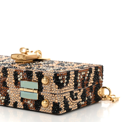 Dolce & Gabbana DOLCE GABBANA Satin Crystal Embellished Box Leopard 9 of 10