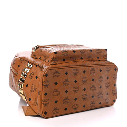 MCM Visetos Medium Side Studs Stark Backpack Cognac 3 of 4