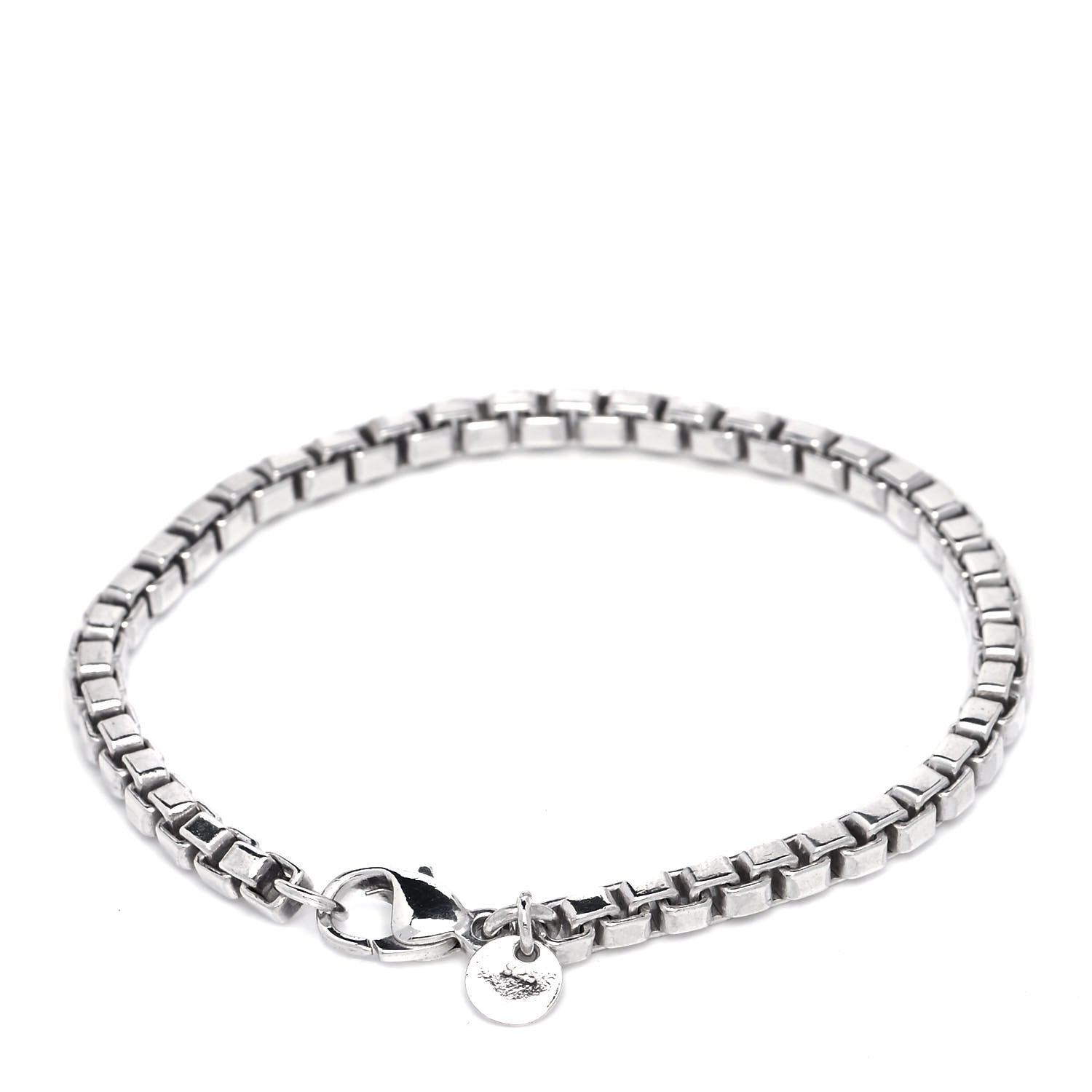 Tiffany Sterling Silver 4mm Venetian Link Bracelet 3 of 5