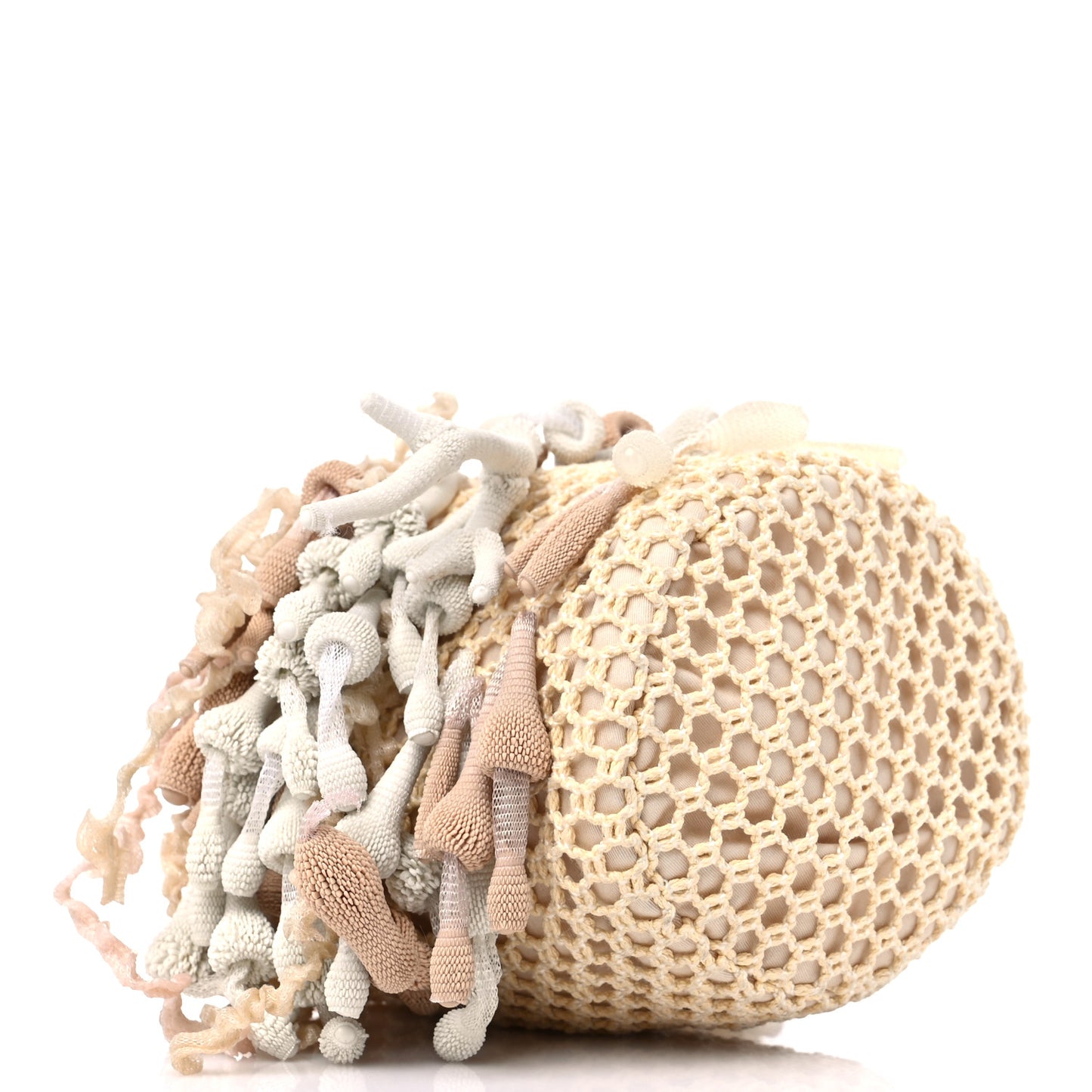 Crochet Seashell Coral Bag Light Beige