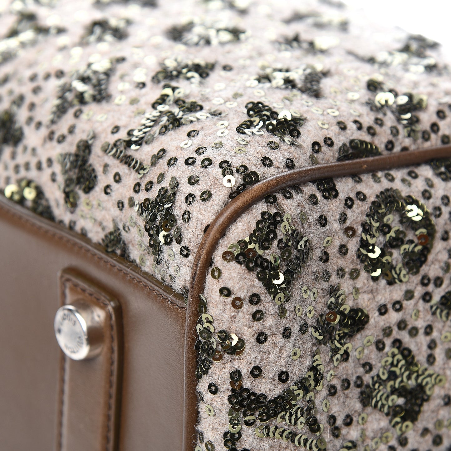 Sequin Monogram Sunshine Express Speedy Kaki