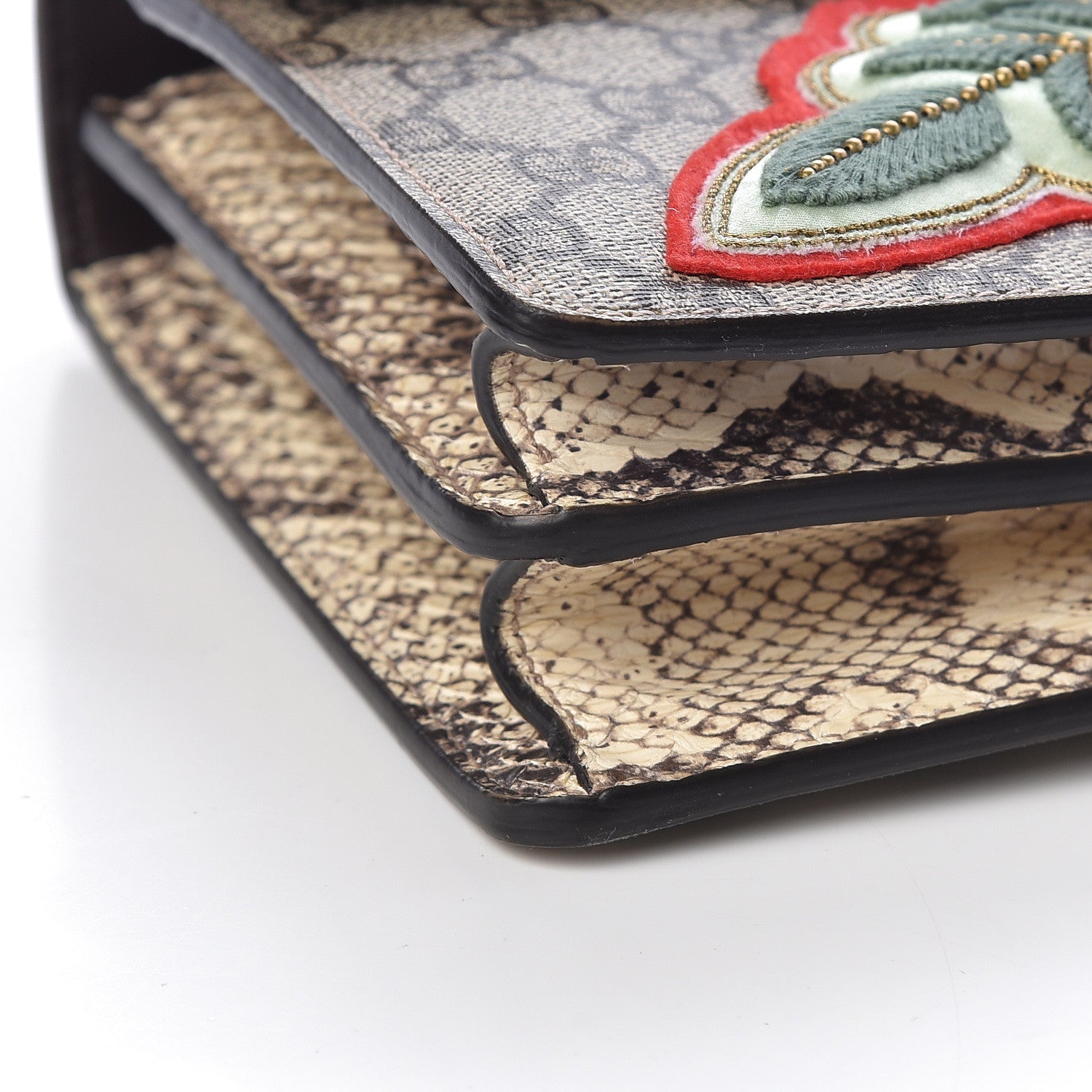 Gucci GG Supreme Monogram Python Embroidered Small Dionysus Shoulder Bag 9 of 10