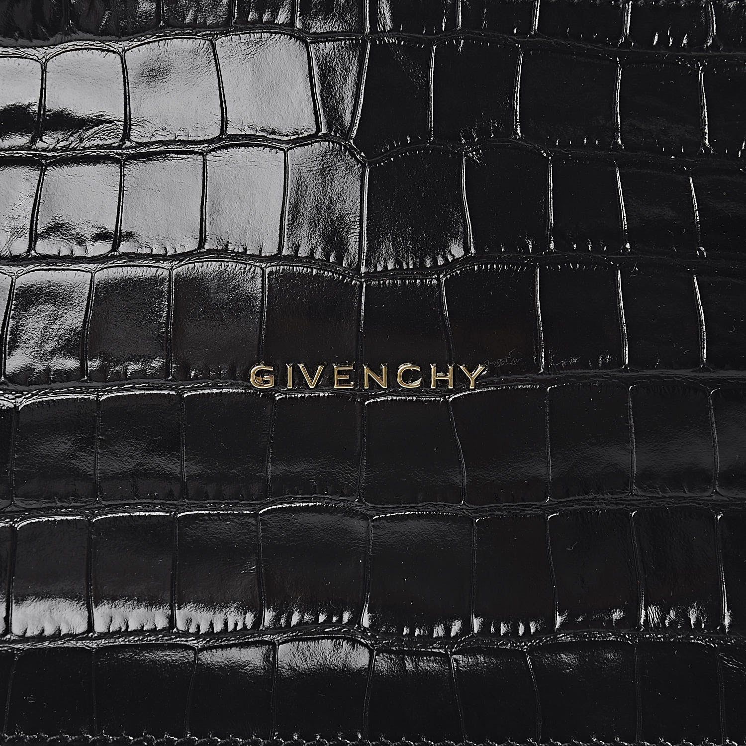 Givenchy Calfskin Crocodile Embossed Small Pandora Black 10 of 10