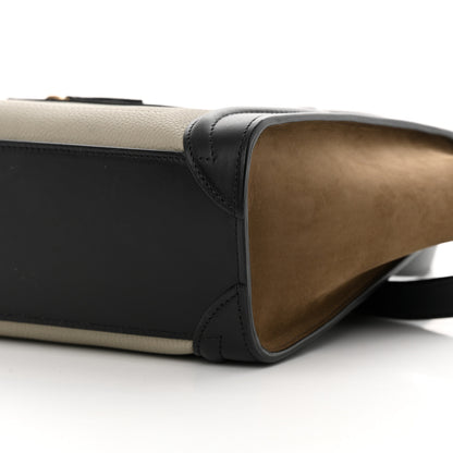 Celine Baby Grained Calfskin Nubuck Nano Tri-Color Luggage Stone 10 of 15