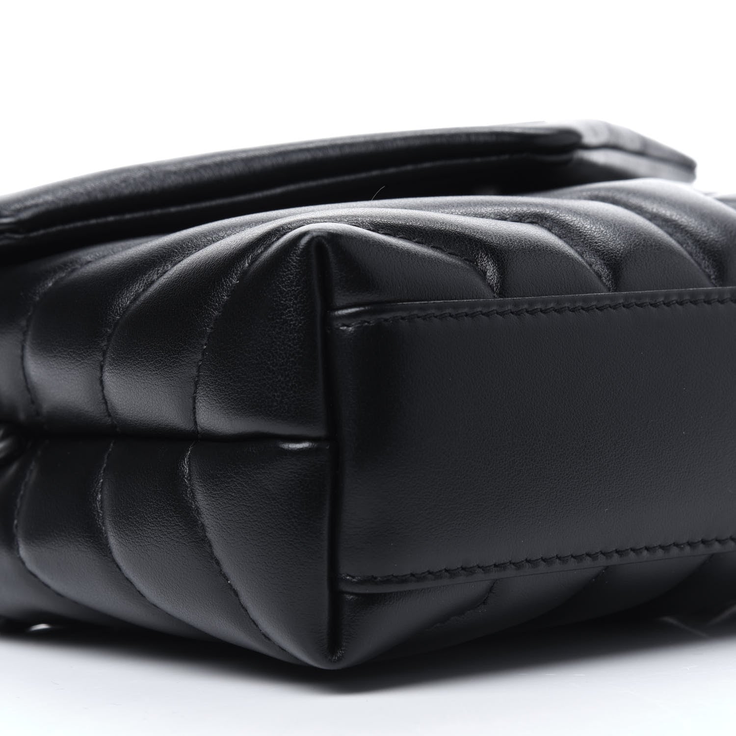 Saint Laurent Calfskin Y Quilted Monogram Toy Loulou Crossbody Bag Black 10 of 13