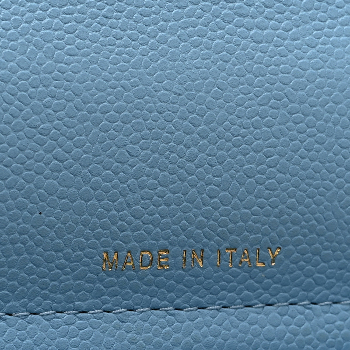 Chanel Caviar Quilted Flap Phone Holder With Chain Light Blue 8 of 12