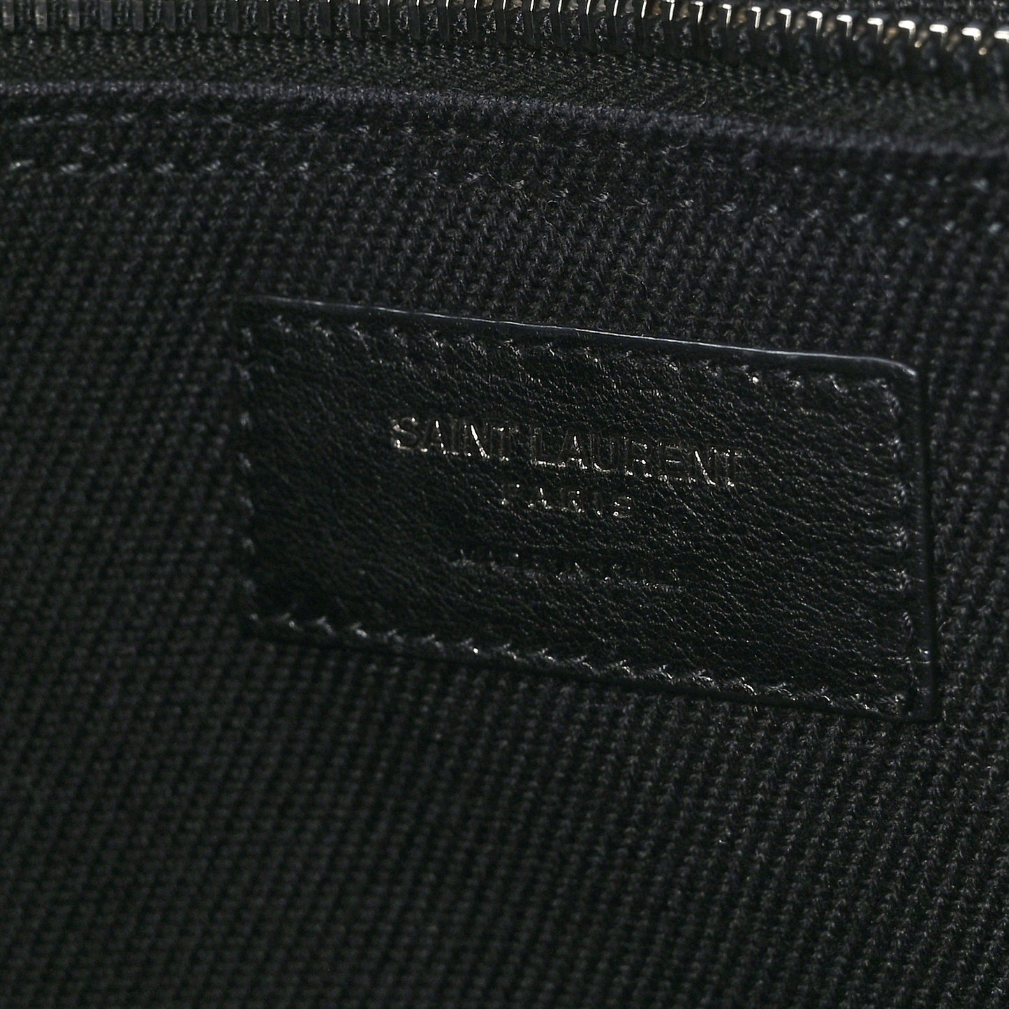 Linen Calfskin Rive Gauche Tote Black