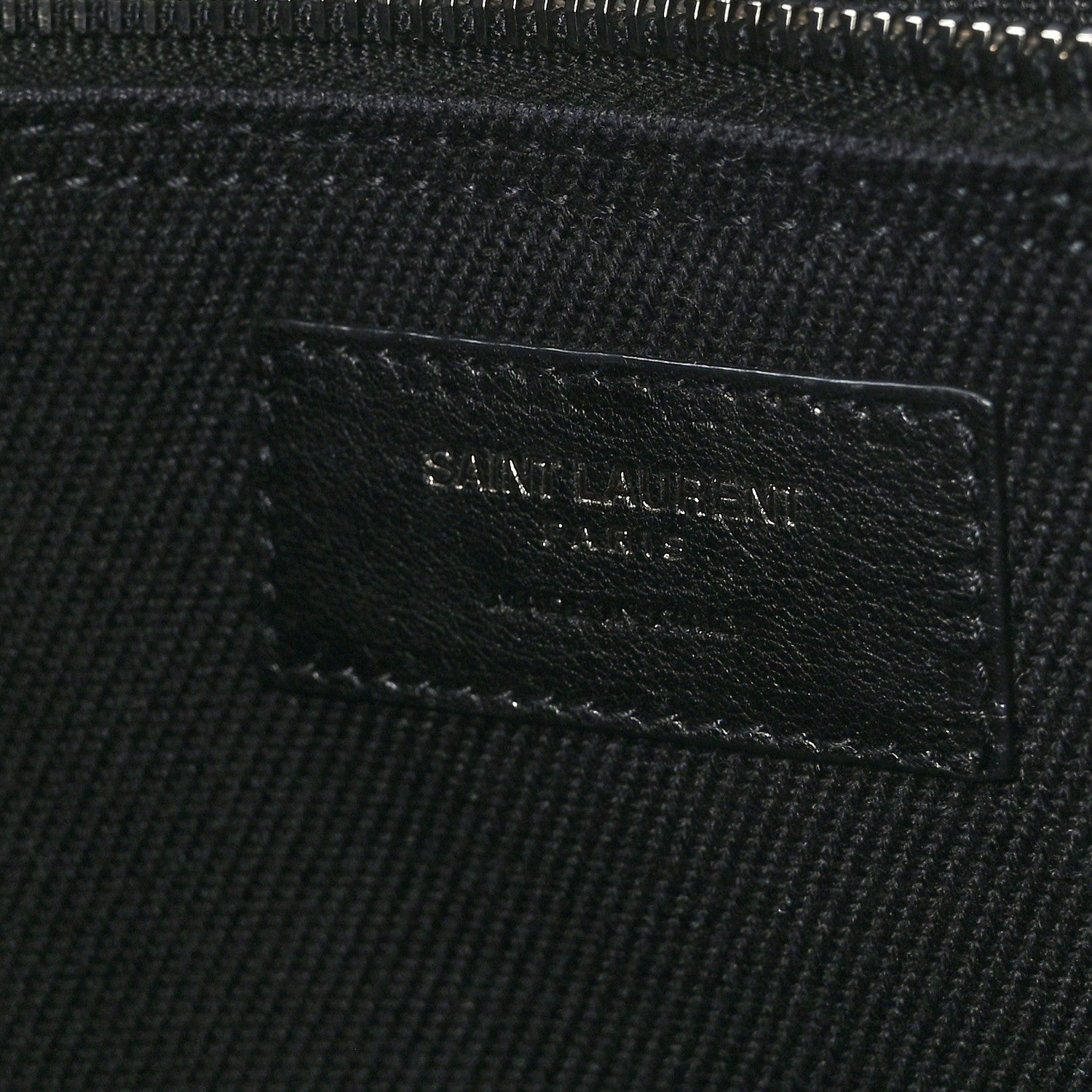 Saint Laurent Linen Calfskin Rive Gauche Tote Black 6 of 8