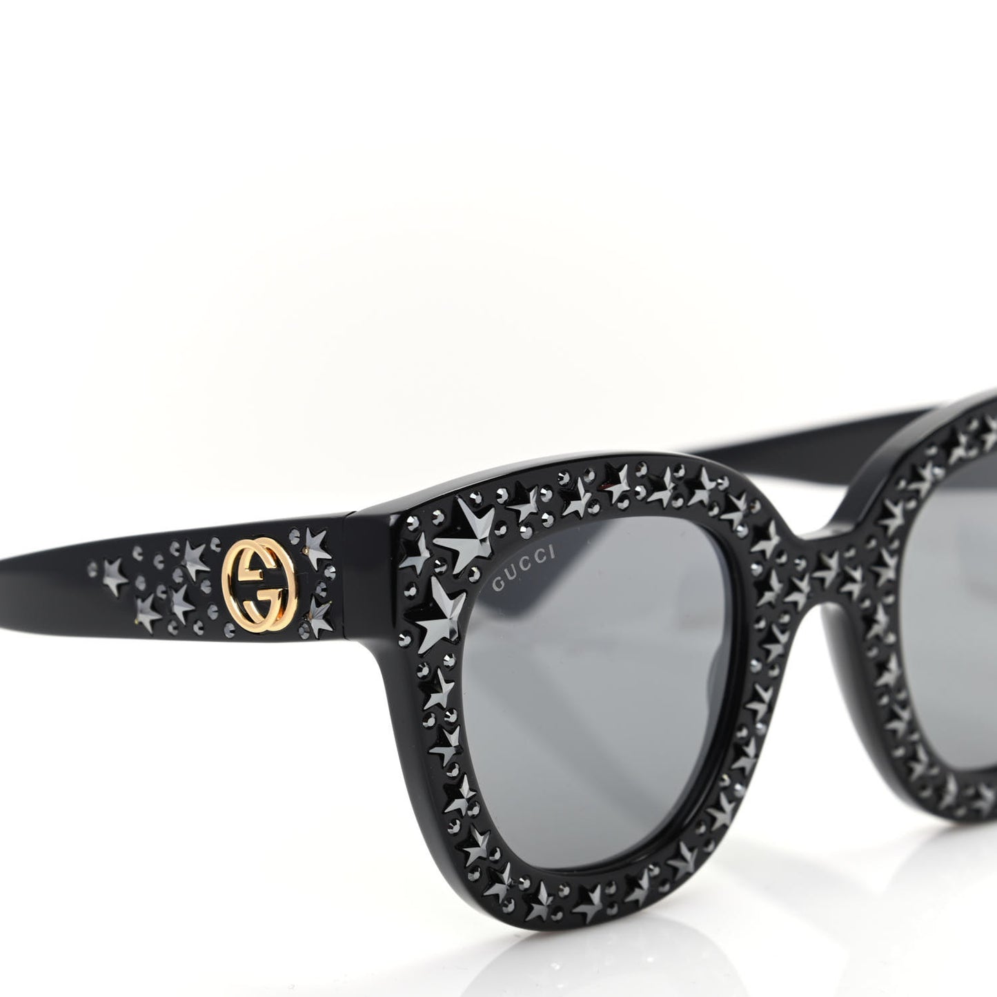 Acetate Stars Cat Eye Sunglasses GG0116S Black