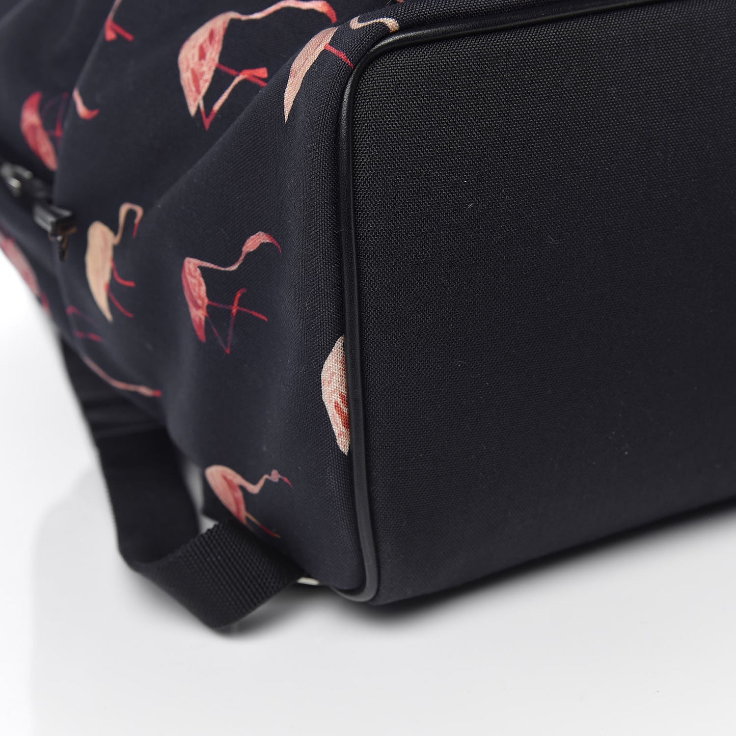 Nylon Canvas Flamingo Print City Backpack Pink Black