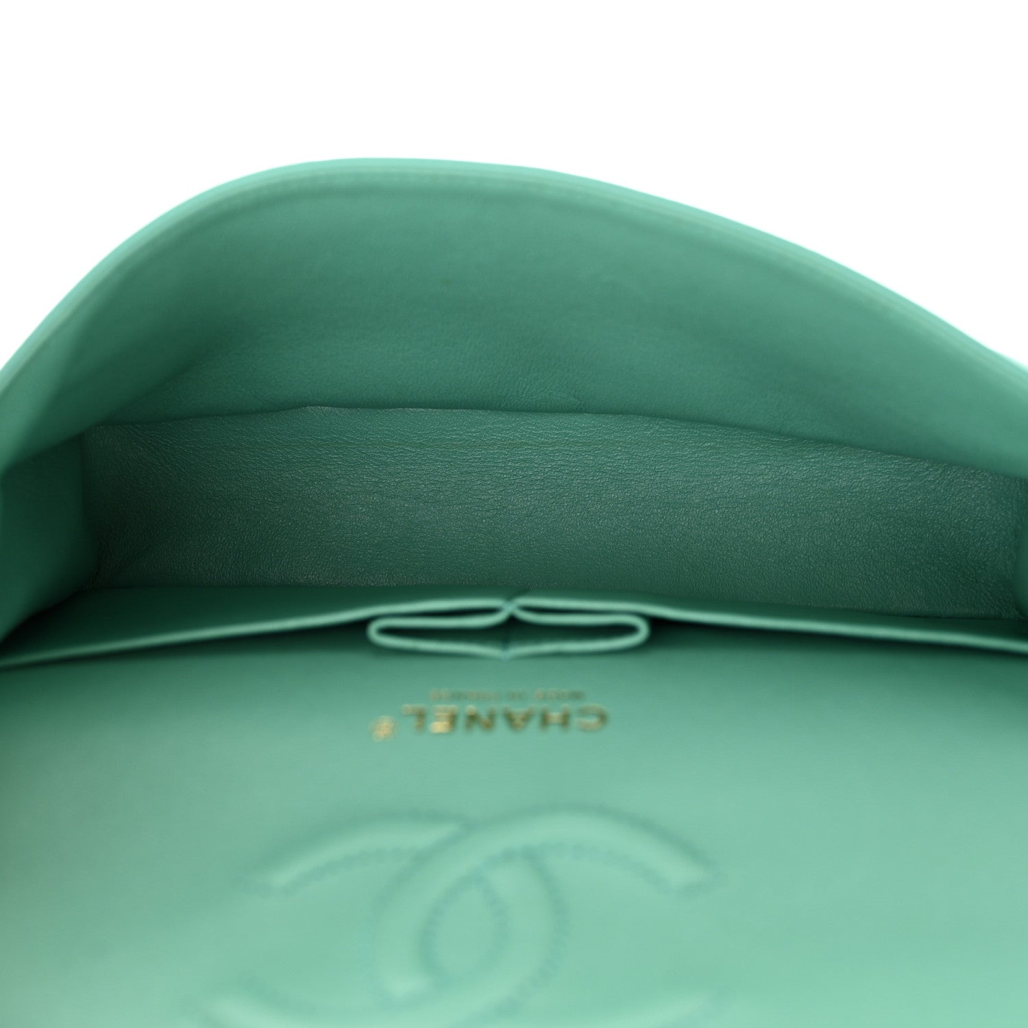 Chanel Lambskin Quilted Medium Double Flap Green 5 of 11