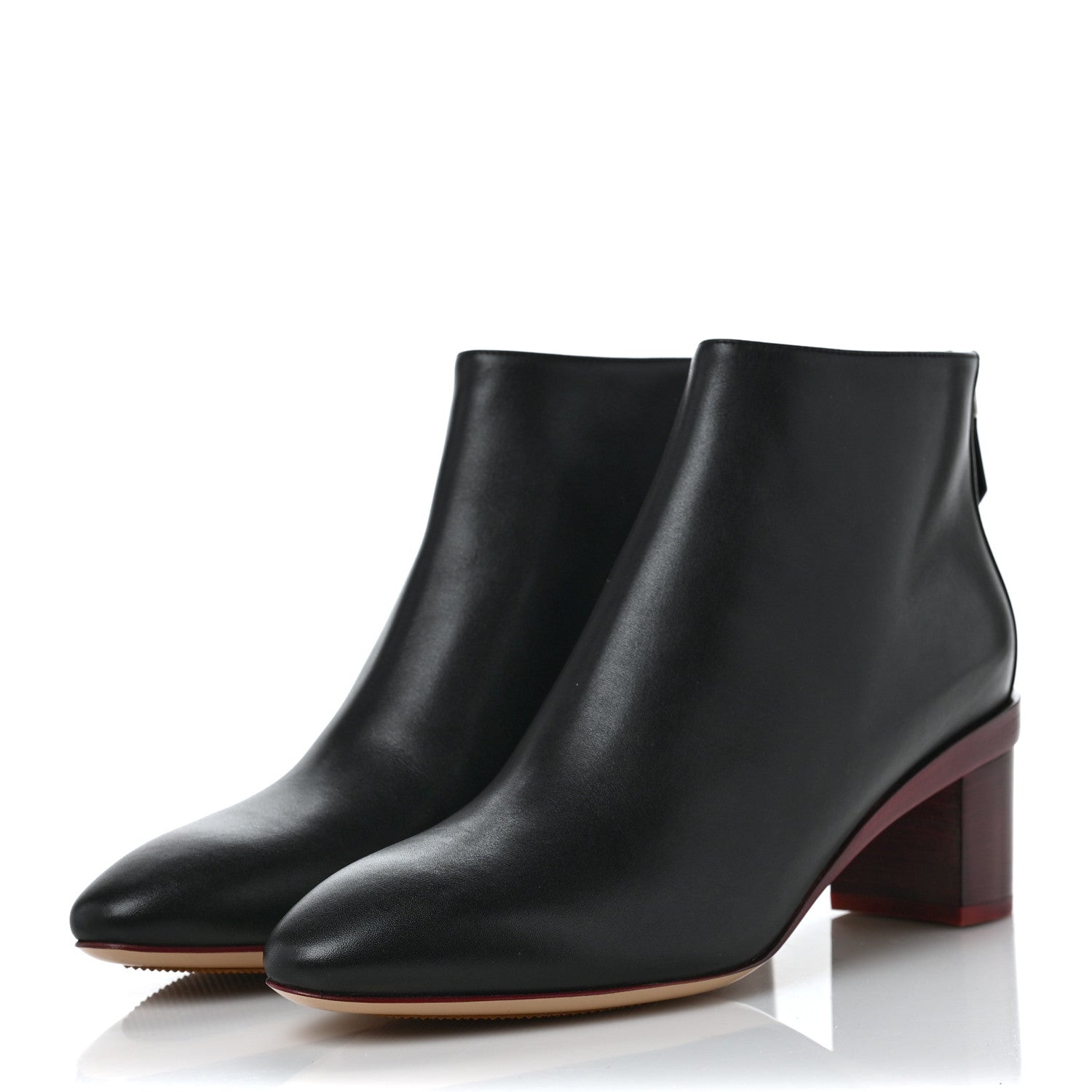 Hermes Nappa Riley Ankle Boots 37.5 Black 3 of 7
