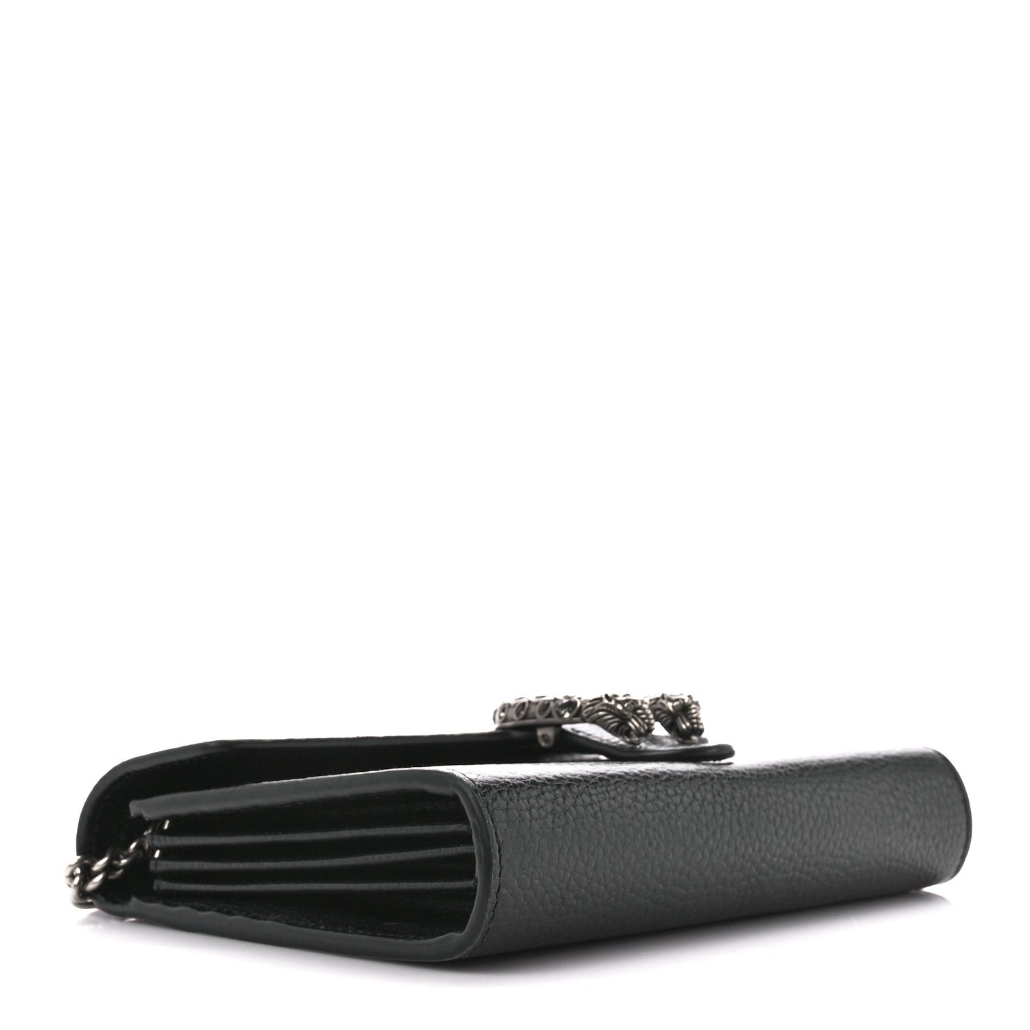 Gucci Calfskin Mini Dionysus Chain Wallet Black 4 of 11