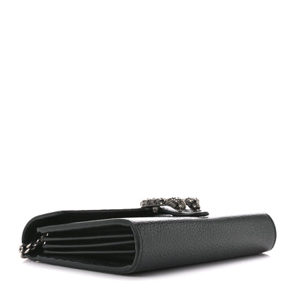 Gucci Calfskin Mini Dionysus Chain Wallet Black 4 of 11