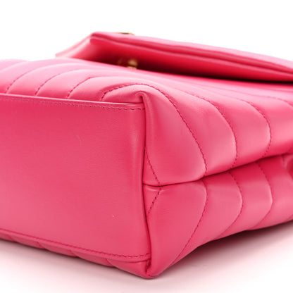 Saint Laurent Calfskin Y Quilted Monogram Small Loulou Chain Satchel Fresh Fuchsia 11 of 11